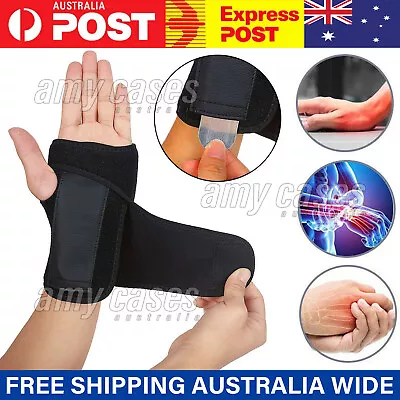 Wrist Support Hand Brace Band Carpal Gloves Tunnel Splint Arthritis Sprains MEL • $6.55