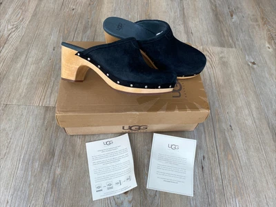 £39.99 • Buy New Ladies UGG Abbie Black Suede Leather Studded Mule Clog UK 5 EU 39