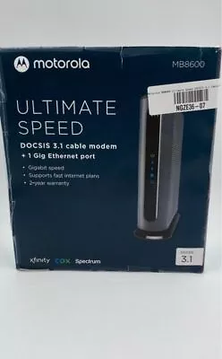 Motorola MB8600 Ultimate Speed DOCSIS 3.1 Cable Modem With 1 Gig Ethernet Port • $9.99