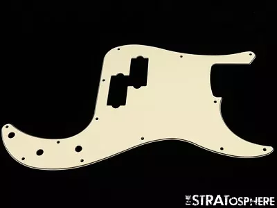 * NEW Vintage Cream PICKGUARD For Fender Precision P Bass 3 Ply Standard 13 Hole • $9.99