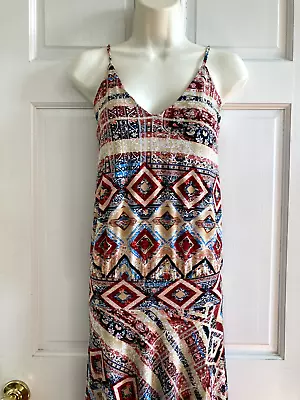 Veronica M Multicolor Sleeveless Maxi Dress Size S • $34