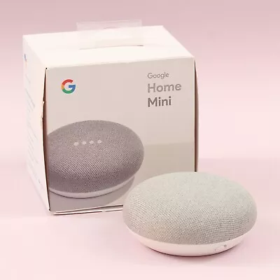 Google Home Mini Smart Assistant Speaker In Chalk W/ Box • $39.95