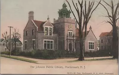 Postcard The Johnson Public Library  Hackensack NJ  • $20