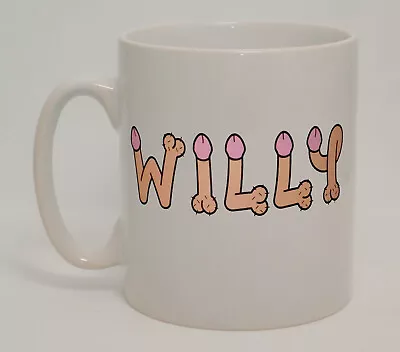 NEW Personalised NAME Rude Mug Funny Willy Penis Cock Girlfriend Boyfriend Cup • £10.99