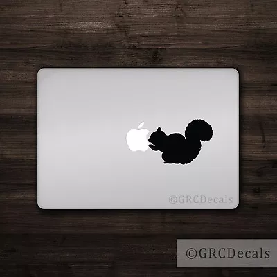 Squirrel - Mac Apple Logo Cover Laptop Vinyl Sticker MacBook Decal Cute Animal • $4