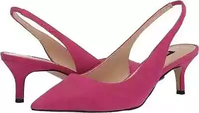 NINE WEST Women's Nataly Slinbgback Pump Medium Pink Magenta Size: 6 NIB • £67.48