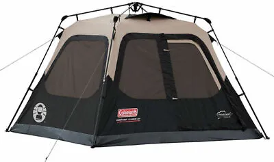 Coleman Camping Tent With Instant Setup 4/6/8/10 4-Person Brown/Black  • $151.11