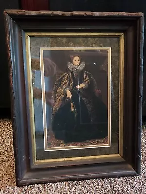 ANTIQUE PRINT  PORTRAIT OF MARCHESA BALBI From VAN DYCK FRAMED PAINTING • $9.99