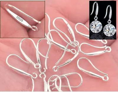 5 Pairs 925 Sterling Silver Earring Ear Hooks Lever Back Open Earring Findings S • $6.85