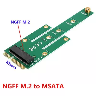 NGFF M.2 B Key SATA-Based SSD To 2242 2230 2260/80 Mini PCI-e MSATA Adapter Card • $8.70