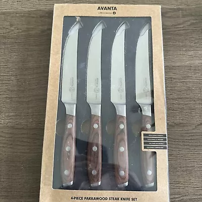 Messermeister Avanta 4-Piece 5 Fine Edge Steak Knife Set Pakkawood Handle • $32