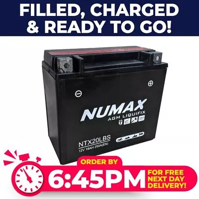 Numax  YTX20L-BS YTX20LBS Motorcycle Battery Honda GL 1800 Gold Wing 01-07 • £54.33