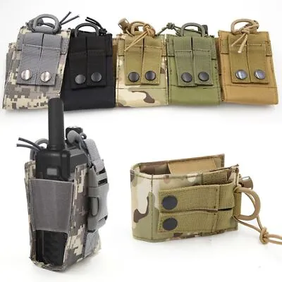 Molle Walkie Talkie Pouch Interphone Storage Bag Outdoor Molle Radio Case Holder • £6.29