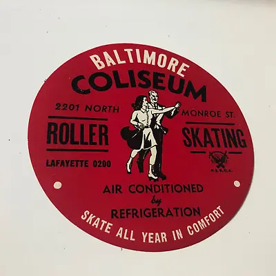 1940s Baltimore Coliseum Roller Skating Rink Maryland Label. 5  Diameter • $8.67