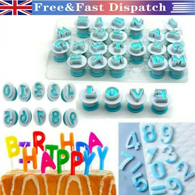 Alphabet Icing Mould Set Cake Decorating Mold Number Cutter Letter Fondant • £8.80