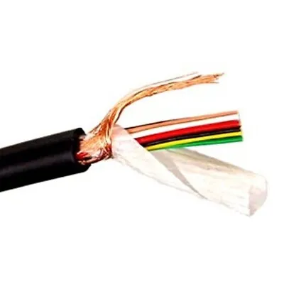 15 Core Screened Multicore Cable. Stranded Copper Conductors Braid Screen PVC • £5.45