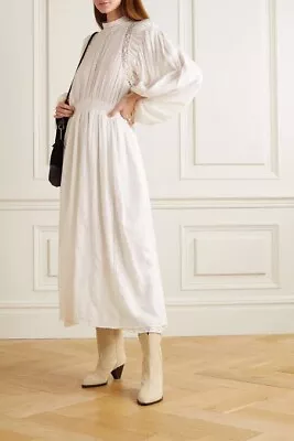 ISABEL MARANT ETOILE Jaena Cotton Puff Sleeve Dress FR 42 AU 12 BNWT RRP $1010 • $595