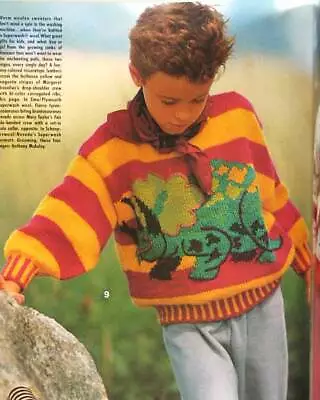 VOGUE KNITTING PATTERN MAGAZINE HOLIDAY 1987 DINO KNITS Wizard Of OZ • $12.99