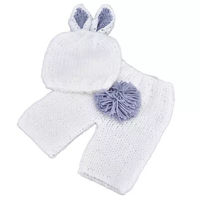 Bunny Ears Costumes Soft Animal Shaped Baby Bunny Suit Photography For • £6.84