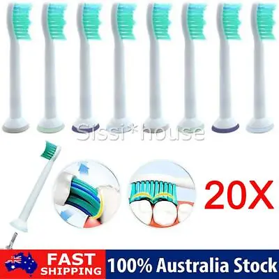 $22.18 • Buy 20PCS Electric Toothbrush Heads Replacement For Philips Sonicare HX6014 Soft AU