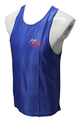Boxing Vest Training MMA Muay Thai Mens Tank Top Shirt Sleeveless Fitness Blue S • £5.99