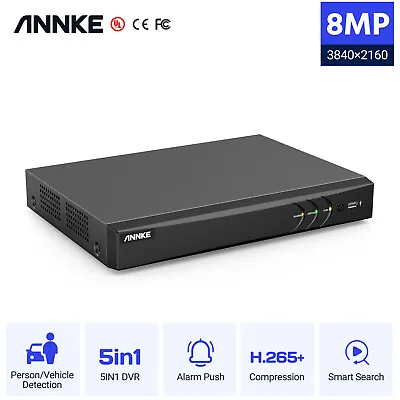 ANNKE 4K 8CH DVR Video Recorder H.265+ For Home CCTV Security Camera System • $199.69