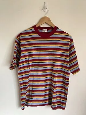 Vintage Monogram Striped Shirt Sleeve T Shirt Vtg Multicolor Large • $39.99