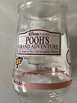 4” Welch's Jelly Jar Juice Glass - Winnie The Pooh And Piglet #3 Of 6 - 8oz • $6.99