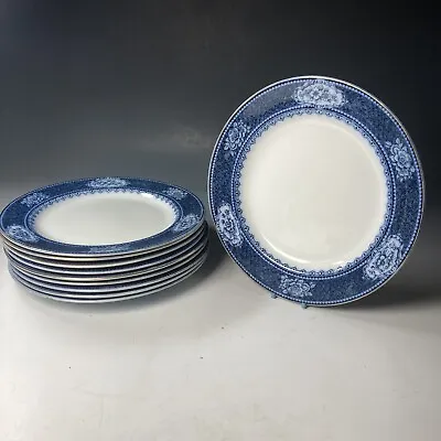 10.5” Dinner Plates S. Hancock & Sons Coronaware LAUREL Blue & White Flow • £7.95