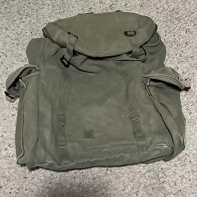 Gap Canvas Military Safari Travel Heavy Duty Backpack Large Distressed ACRO VTG • $45