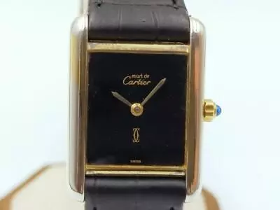 Authentic Cartier Ref 66001 Must De Tank Vermeil 925 Argent ORG 20G Lady Watch • $1388