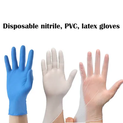 £2.89 • Buy Disposable VINYL, NITRILE, LATEX & Powder Free Work Gloves Food Tattoo Mechanic