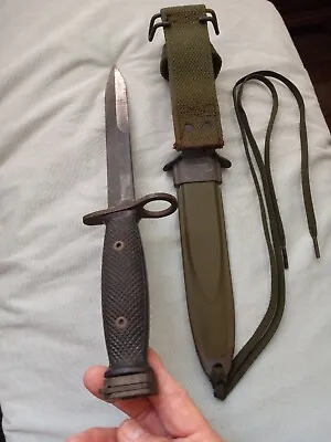 M7 Bayonet 1969 Era BOC With An Uncommon USM8A1 “TWB” Scabbard • $295