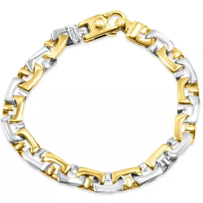 Men's Link 14k Gold (27gram) Or Platinum (44gram) 8mm Bracelet 8.5  • $2157.57