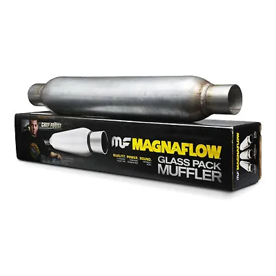 MagnaFlow 2.5  Exhaust Muffler C/C 26  Body 4  Round Universal Fit Performance • $69.95