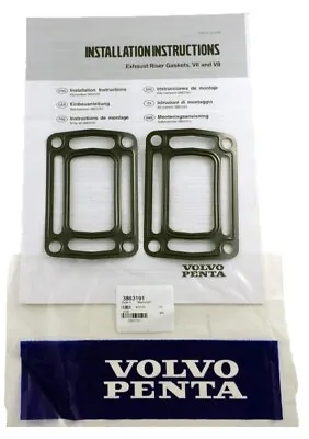 Genuine OEM Volvo Penta 3863191 Exhaust Manifold Riser Elbow Gasket Kit • $45