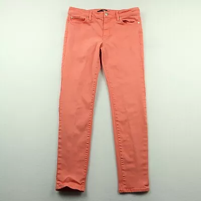 Else Women's Size 28 W28 Orange Denim Mid-Rise Ankle Skinny Jeans • $15.19