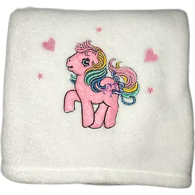 My Little Pony White Fleece Baby Blanket Pink Horse Security Lovey Hearts • $28