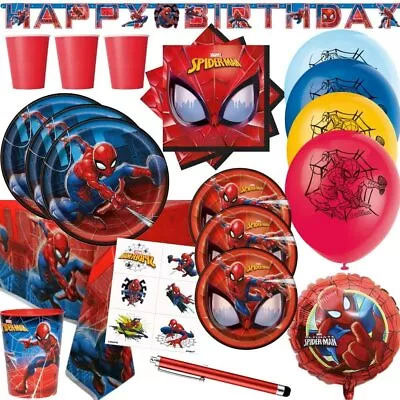 $2.99 • Buy Spiderman Party Supplies Napkins Plates Tablecover Banner