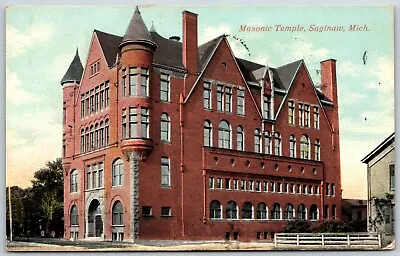 Masonic Temple Saginaw Michigan - Postcard • $4.98