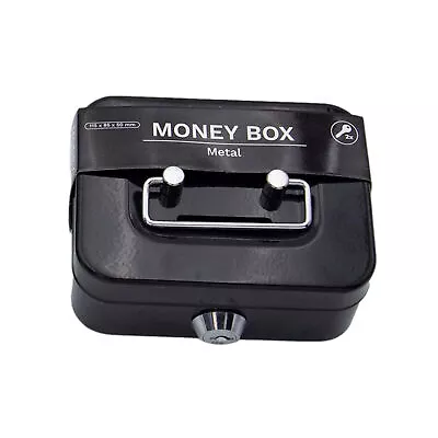 Small Lock Box Metal Cash Box W/ Key Mini Safe Lock Box Steel Stash Box • $15.30