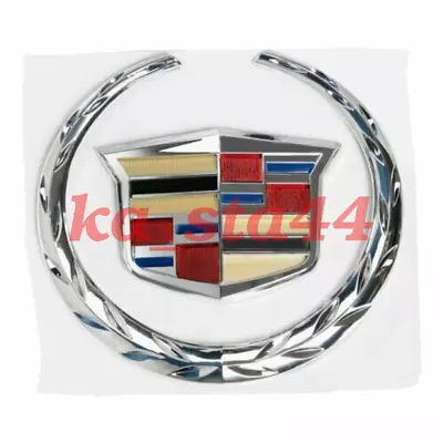 For Cadillac 4.25  Chrome Color Rear Trunk Lid Emblem • $26.99