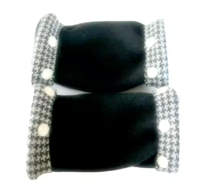 $28.49 • Buy Fingerless Gloves Black White Cashmere Merino M - L Medium - Large Women Ladies