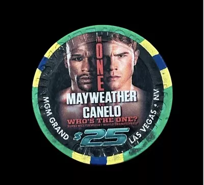 Floyd Mayweather Vs Alvarez Canelo Fight MGM Grand Casino Chip 2013 Limited Ed. • $200