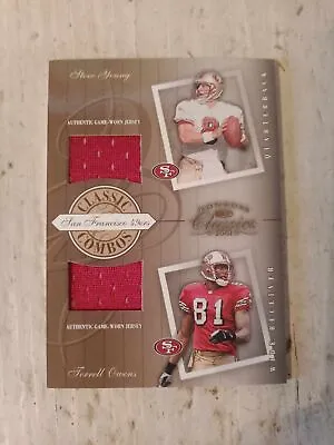 2001 Donruss Classics #CC-8 Steve Young / Terrell Owens SN/100 Patch 49ers • $48