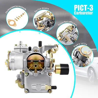 $60.66 • Buy New 34 Pict-3 Carburetor W/ Screws 12V Electric For VW Beetle 113129031k 1600cc