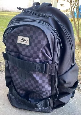 Vans Backpack Black & Grey Checkered Pattern Pre-owned SEE DESCRIPTION • $25