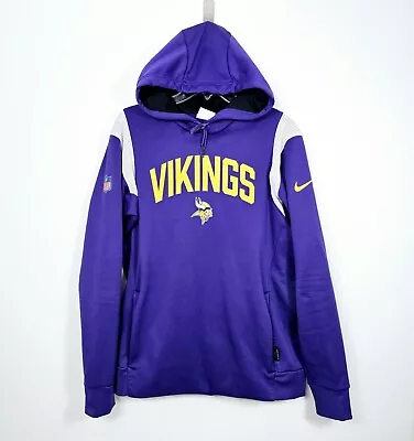 Nike NFL M Purple Minnesota Vikings On Field Therma-Fit Hoodie Sweatshirt Unisex • $25.95