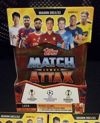 2021-22 Topps UEFA Match Attax Champions League Cards - LAVA Tin NEW SEALED • $14.99