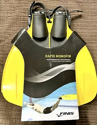 Finis Wave Monofin Strength Training Fin Yellow Powerful Fast! Mermind Aqua 16  • $65